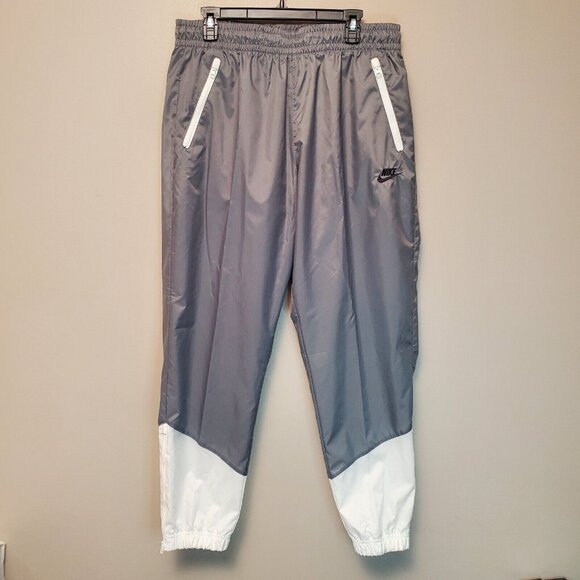 Nike Windrunner Woven Lined Pants DX0653-084 Smoke Grey White Mens New Track Gym